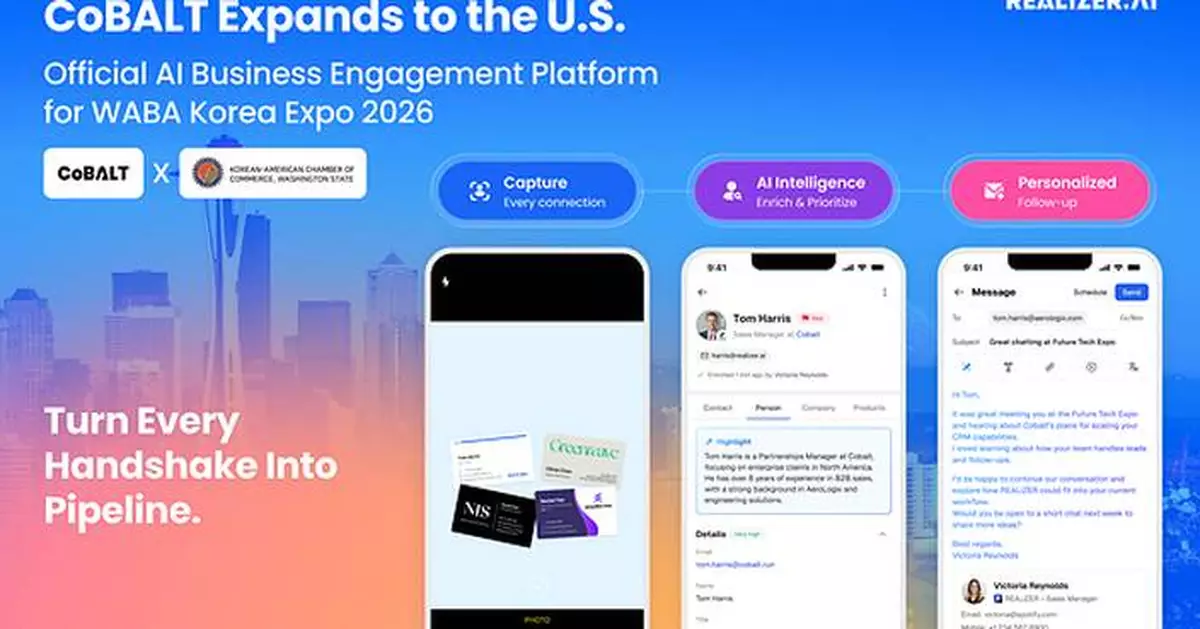 CoBALT Expands to U.S. Market with AI Business Engagement Platform REALIZER