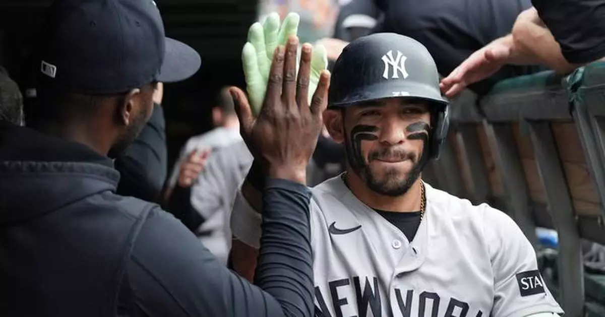 Caballero homers, Cole pitches into 6th and gets bullpen help as Yankees edge Cubs 2-1
