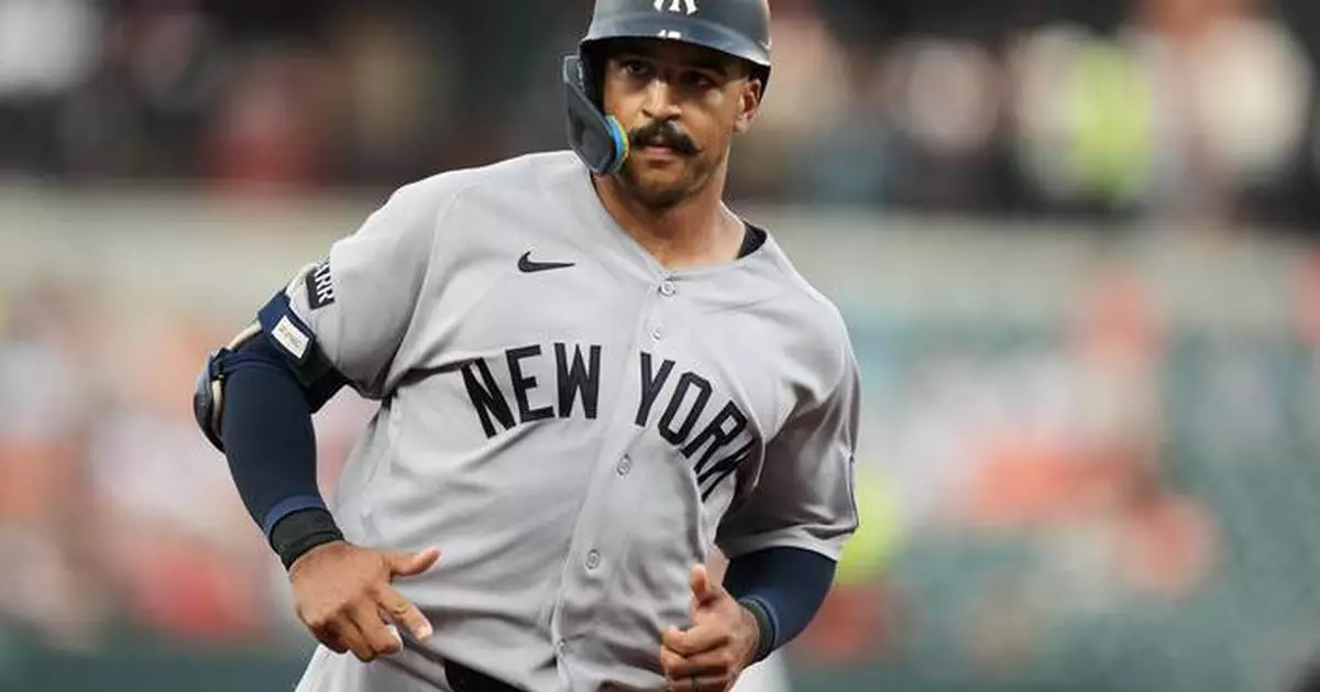 Grisham homers and drives in all 3 runs to lift the Yankees to a 3-1 win over the Orioles