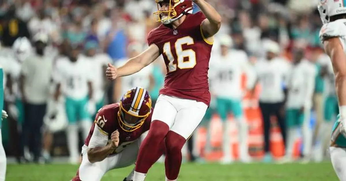 Commanders are releasing kicker Jake Moody and signing linebacker Krys Barnes, AP source says