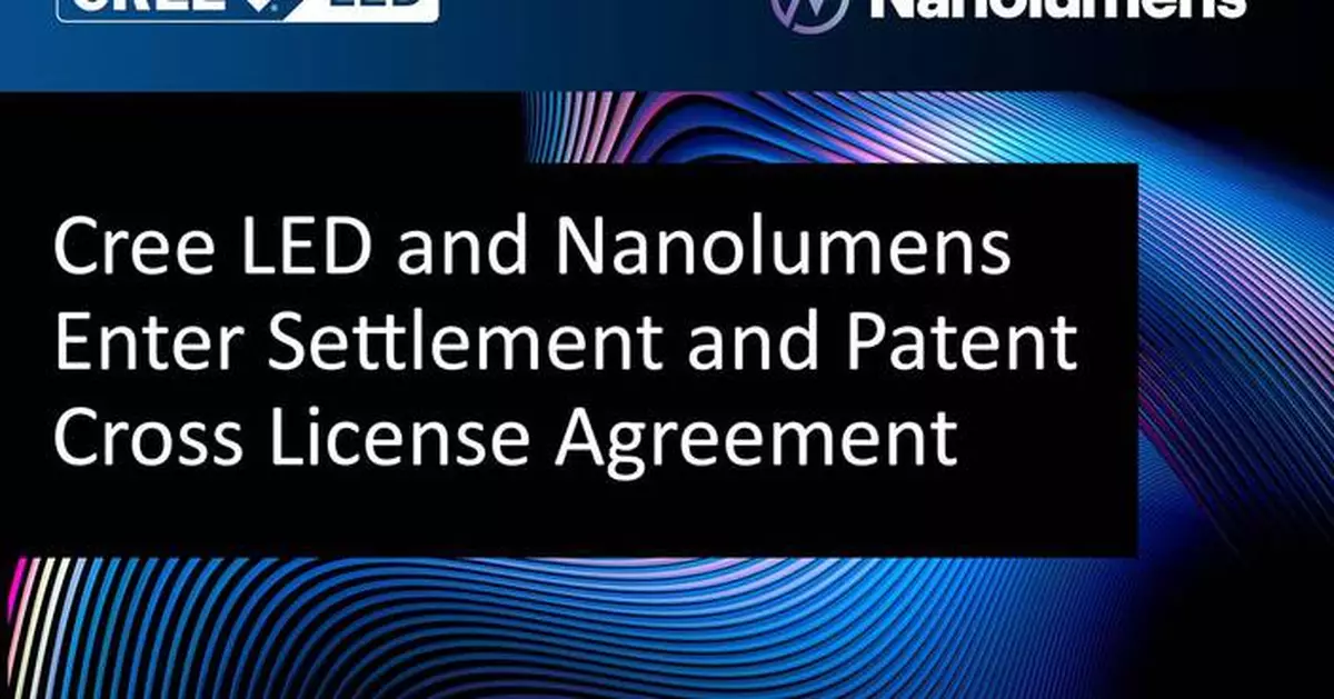 Cree LED and Nanolumens Enter Settlement and Limited License Agreement