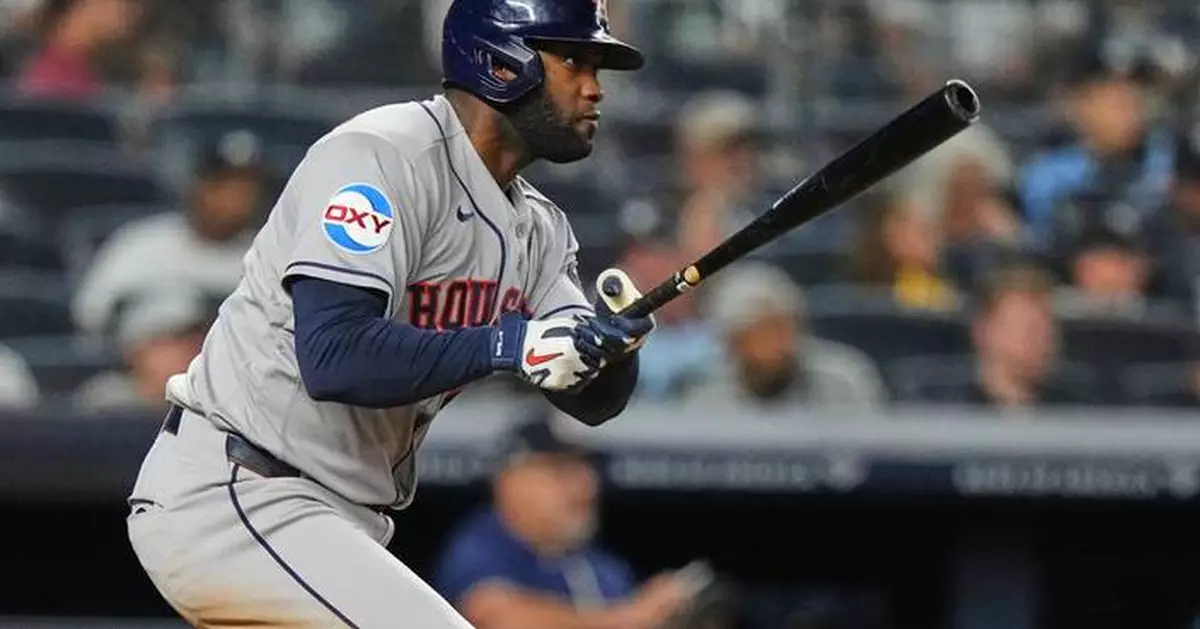 Yordan Alvarez hits go-ahead triple in 8th inning as Astros outlast Yankees 9-7