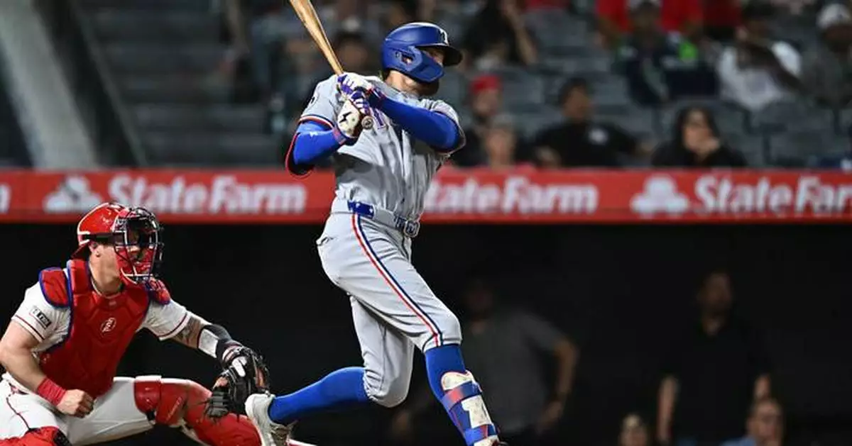 Brandon Nimmo's single in 10th inning helps Rangers beat Angels 4-1 to snap 5-game road skid