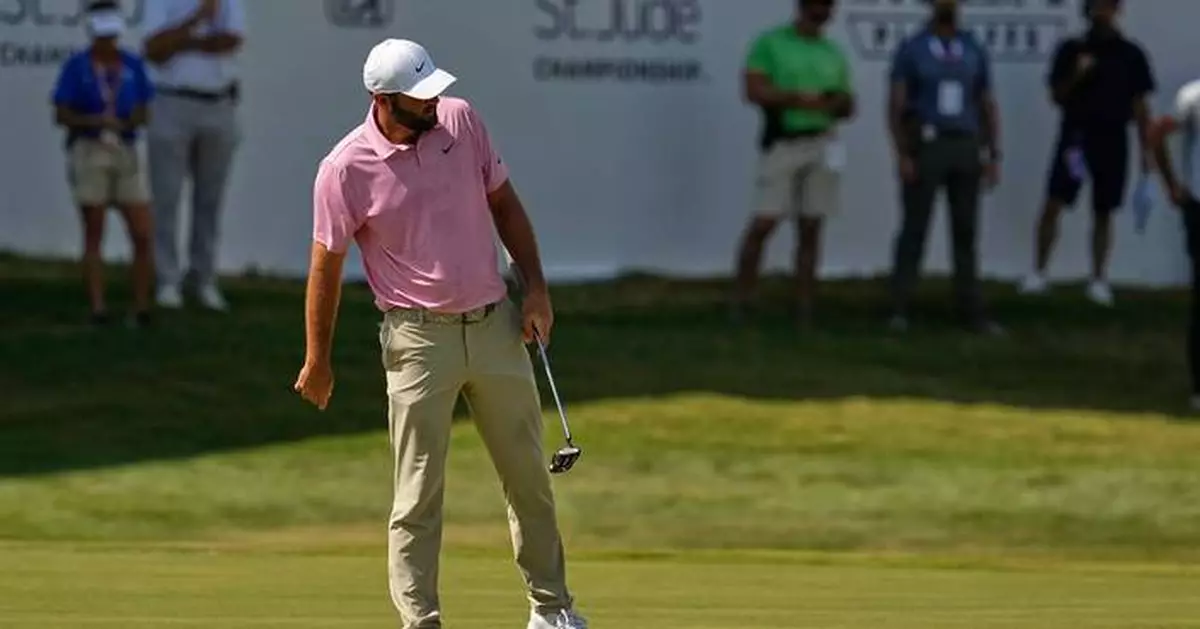 Scottie Scheffler shoots 61 to take 3-shot lead in Memphis in playoff opener