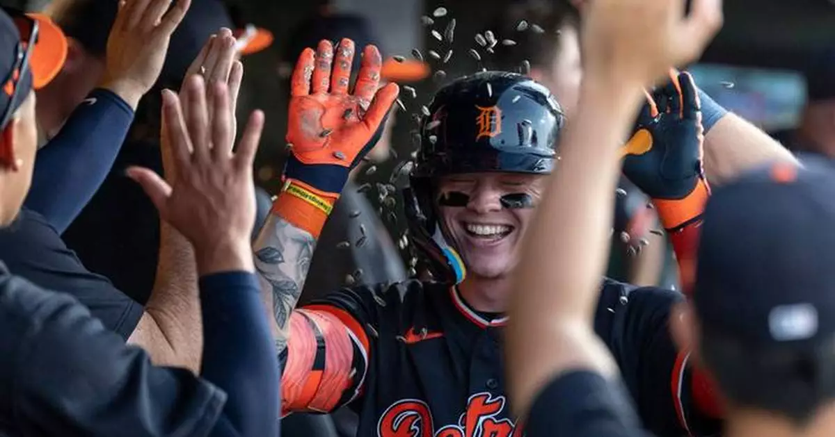 Max Clark hits his first career homer to lead the Tigers past the A's 8-6