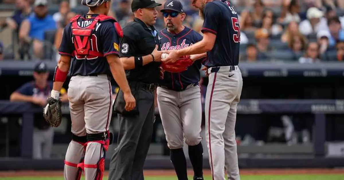 Braves ace Chris Sale ejected by umpire Dan Merzel before start of game against Yankees