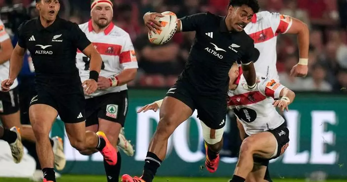 All Blacks need late surge to overcome the Lions 41-35 in scare at Ellis Park
