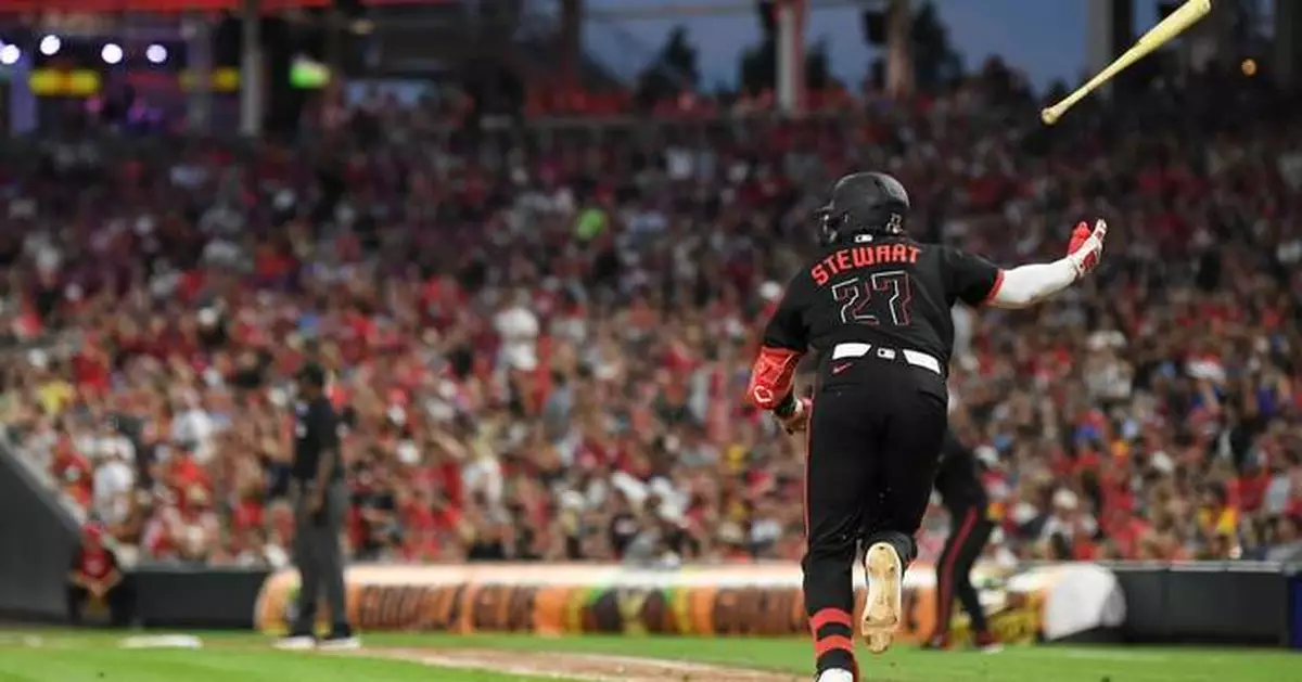 Sal Stewart drives in 4 as Reds erase deficit to beat Pirates 8-7