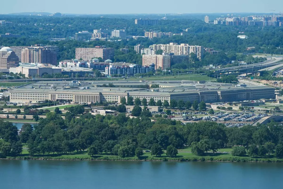 The Pentagon is seen from the Washington Monument, Wednesday, Aug. 19, 2026, in Washington. (AP Photo/Alex Brandon)
