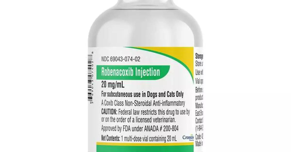 Cronus Pharma Launches First FDA-Approved Bioequivalent Robenacoxib Injection for Veterinary Use