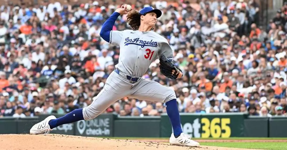 Glasnow goes 7 innings to 
lead Dodgers to 6-1 win over Tigers