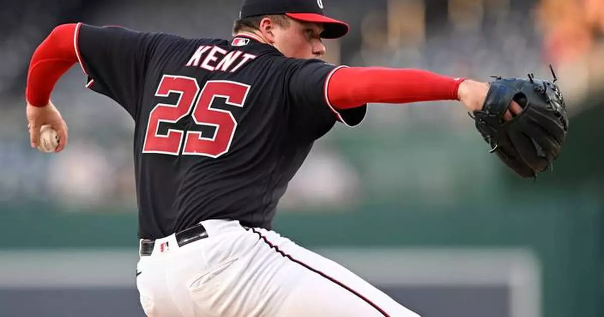 Jackson Kent earns his 1st major league win as the Nationals beat the Marlins 9-2