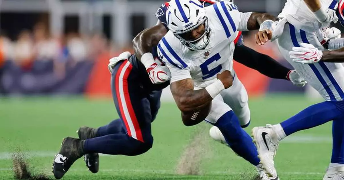 Colts backup QB Anthony Richardson runs for a TD in 13-13 preseason tie with Patriots