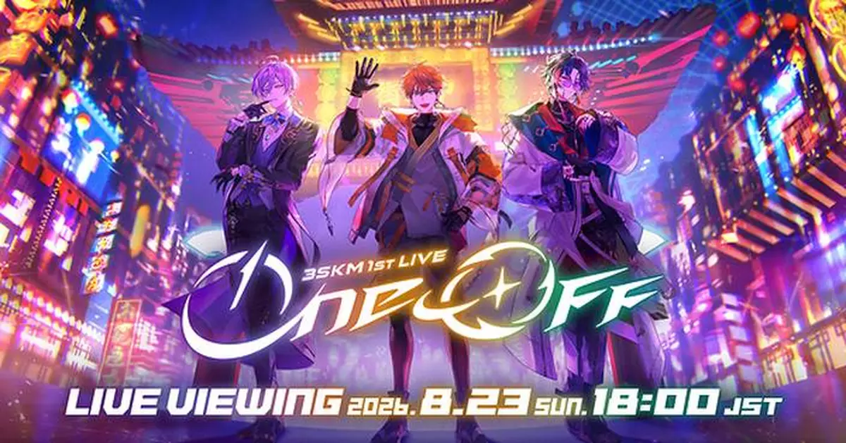 Watch the long-awaited first live concert by 3SKM -- the NIJISANJI unit featuring VTubers Kitami Yusei, Kaisei, and Sakaki Ness -- live in cinemas across Asia