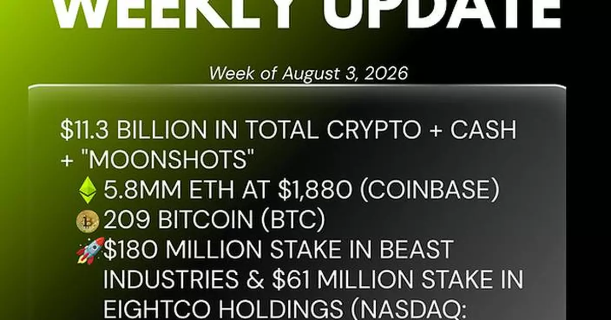 Bitmine Immersion Technologies (BMNR) Announces ETH Holdings Reach 5.8 Million Tokens, and Total Crypto and Total Cash Holdings of $11.3 Billion