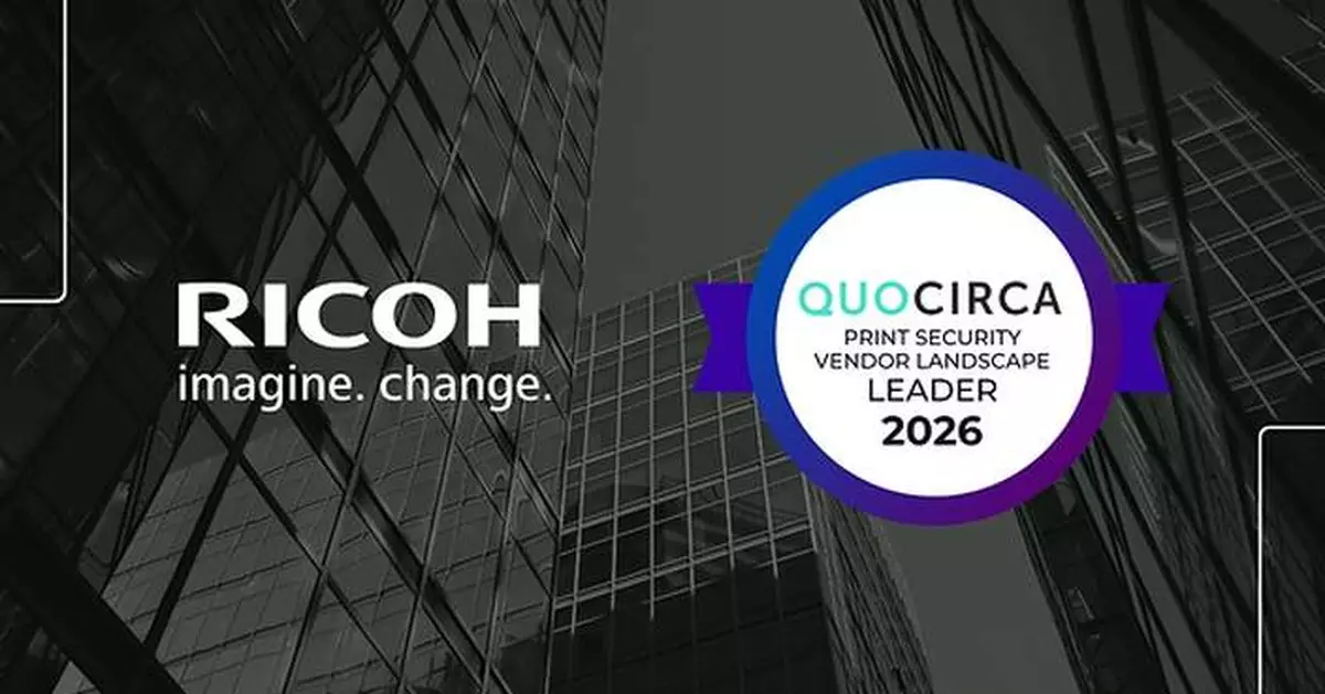 Quocirca again names Ricoh a Print Security Leader for its "device-agnostic" managed security services