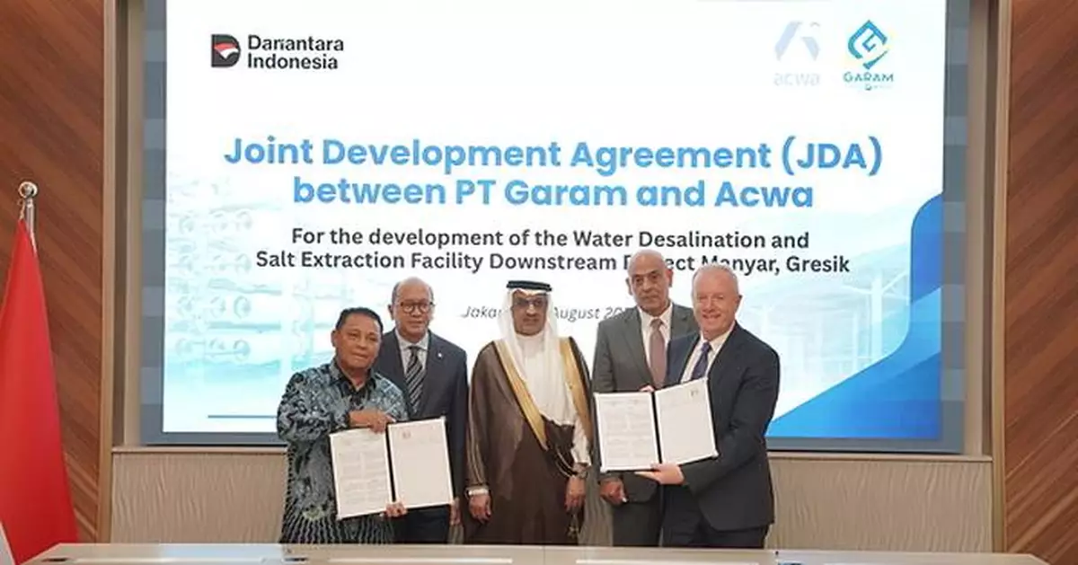 Acwa signs joint development agreement with PT GARAM for Indonesia's first utility-scale integrated seawater desalination and industrial salt project