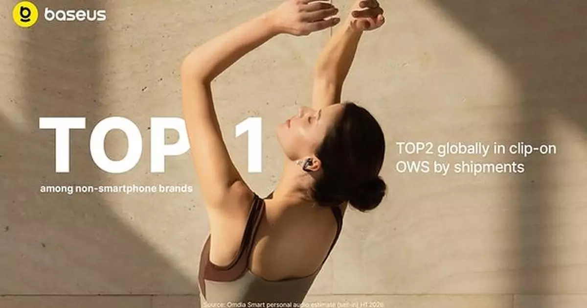 Baseus Retains No. 1 Position Among Non-Smartphone Brands in H1 2026 Clip-On OWS Shipments