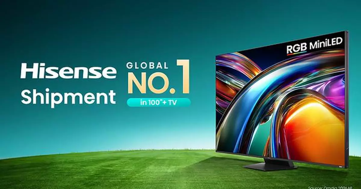 Omdia H1 2026: Hisense Ranks No. 1 Globally in 100-Inch-and-Above TV Shipments