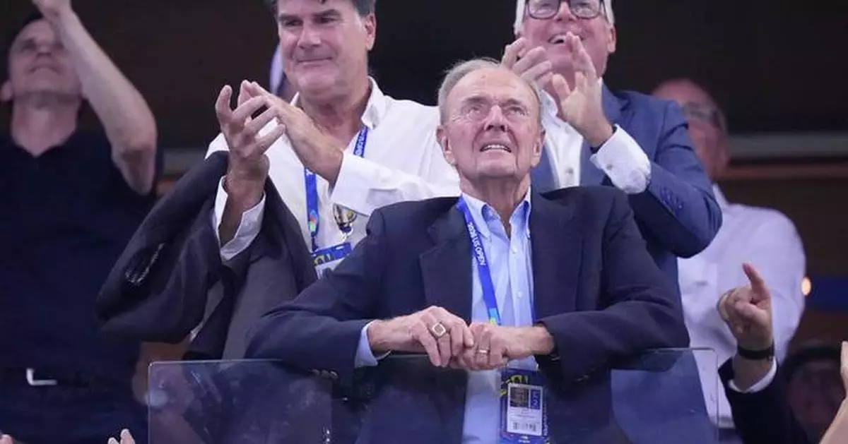 Dick Gould, who won 17 NCAA championships at Stanford, celebrated at the US Open