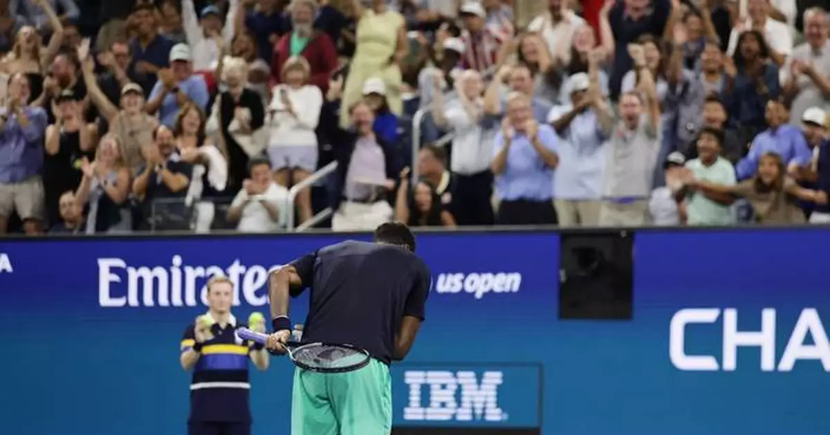 Gael Monfils wins on his 40th birthday at the US Open to extend his Grand Slam career