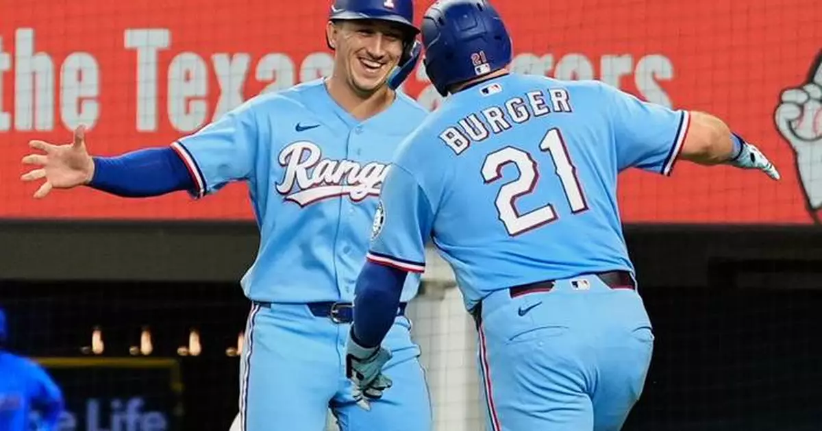 Jake Burger homers twice as Rangers beat Rays 8-6 to split 4-game series