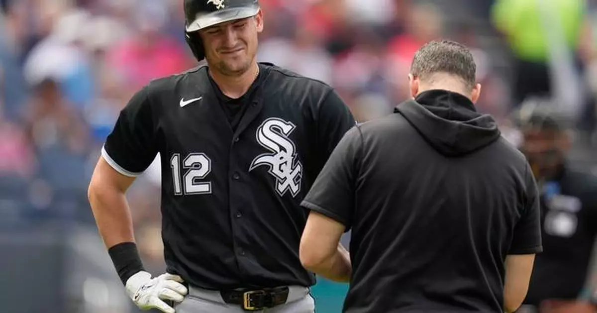 White Sox infielder Colson Montgomery departs game against Guardians after being hit by pitch