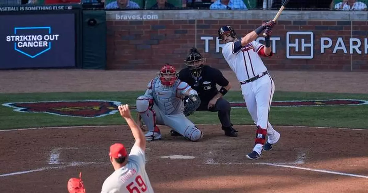 Austin Riley's 3-run homer off Jhoan Duran rallies Braves past Phillies 5-3 in NLWCS opener