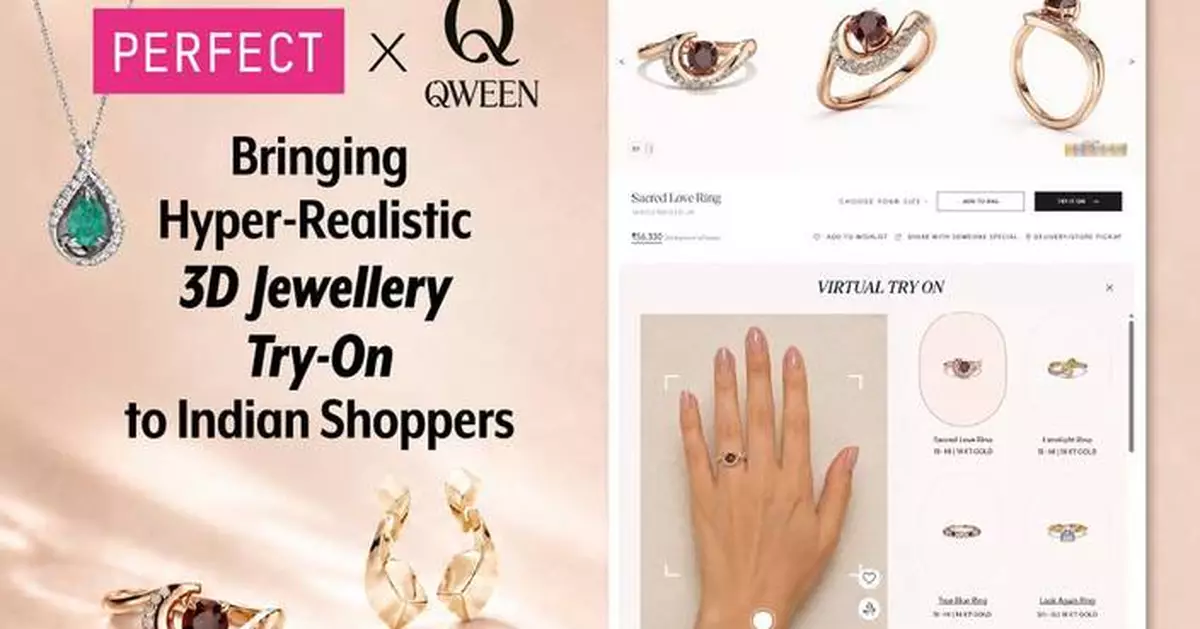 QWEEN Launches Hyper-Realistic 3D Jewellery Virtual Try-On for Indian Shoppers with Perfect Corp.