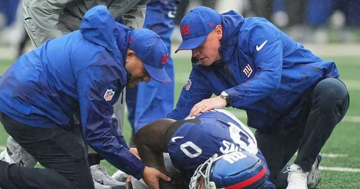 Giants lose defensive leader Brian Burns for the season with a torn ACL in his right knee