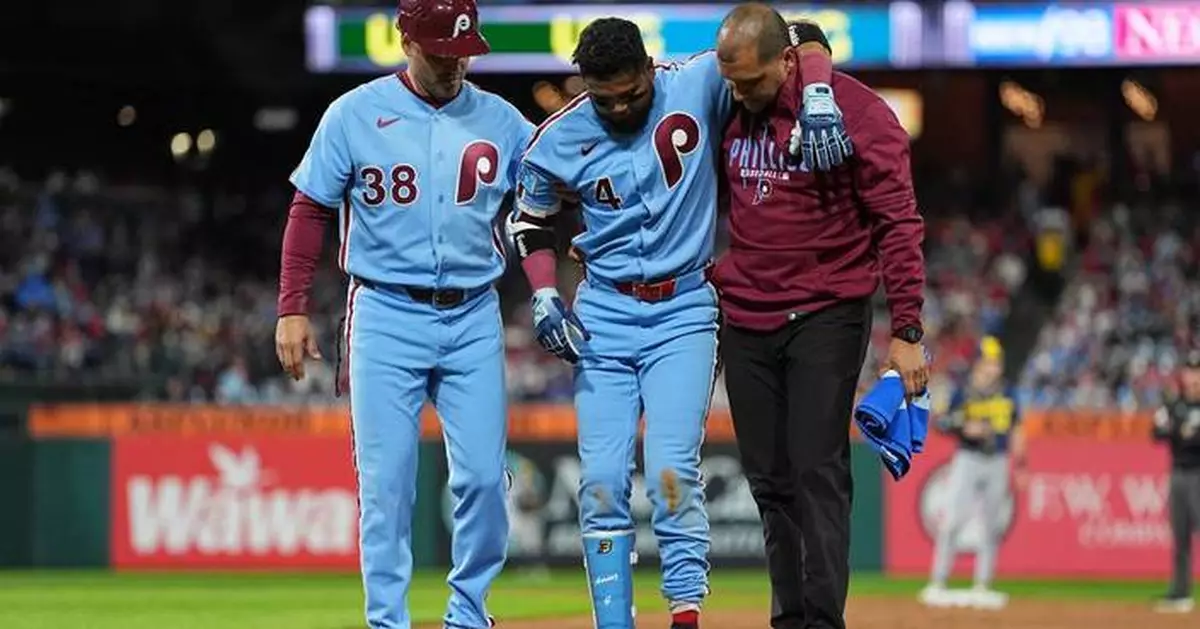Luis Arraez, seeking a 4th batting title, out with sprained left ankle as Phillies aim for playoffs