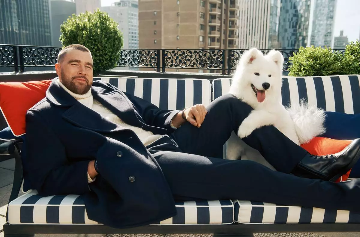 Travis Kelce for TOMMY HILFIGER Spring 26 (Courtesy of Tommy Hilfiger)
