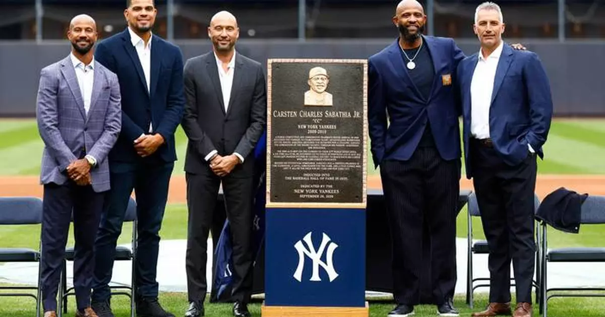 Yankees retire Hall of Famer CC Sabathia's No. 52 and honor him with plaque in Monument Park