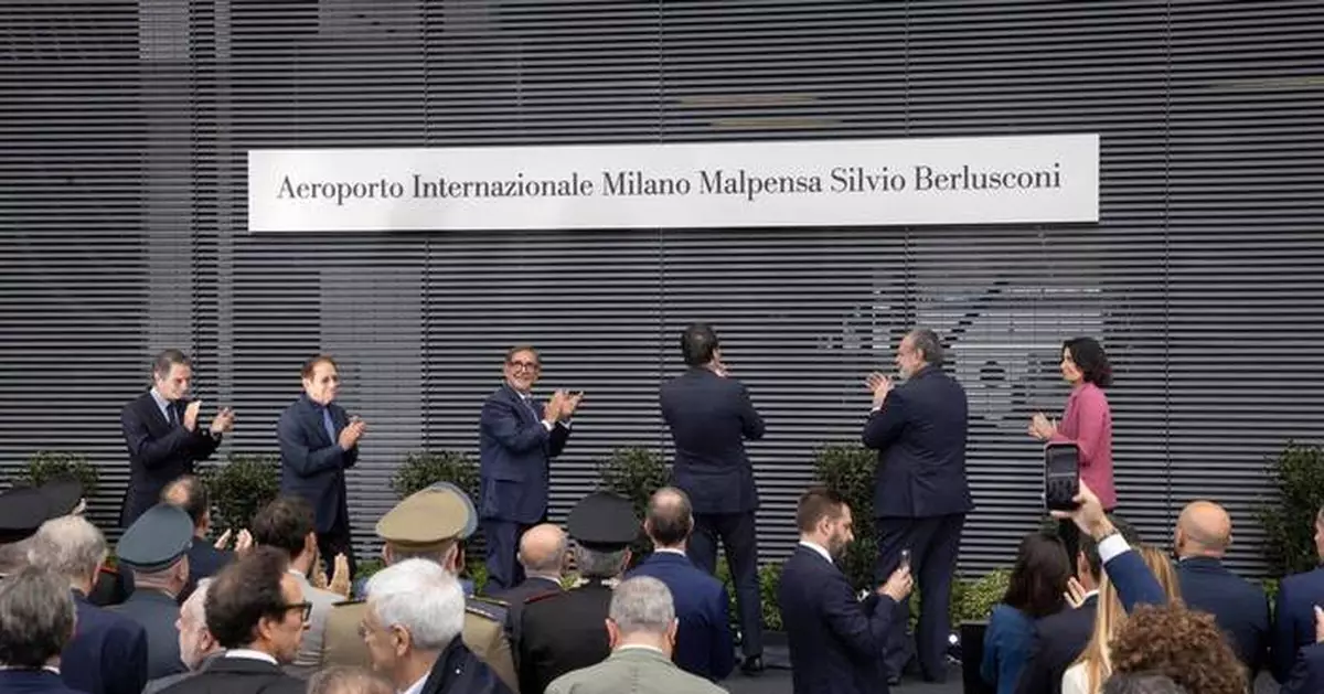 Milan's airport is officially named after former Premier Berlusconi