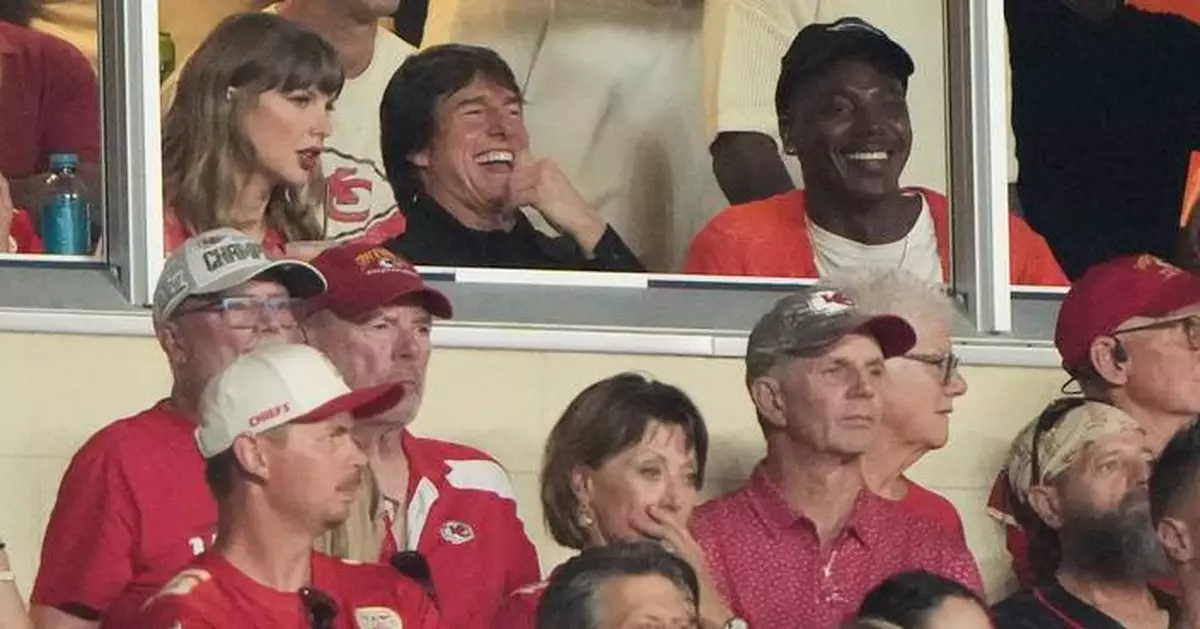 Taylor Swift skips the Emmys for Arrowhead, cheering on hubby Travis Kelce alongside Tom Cruise