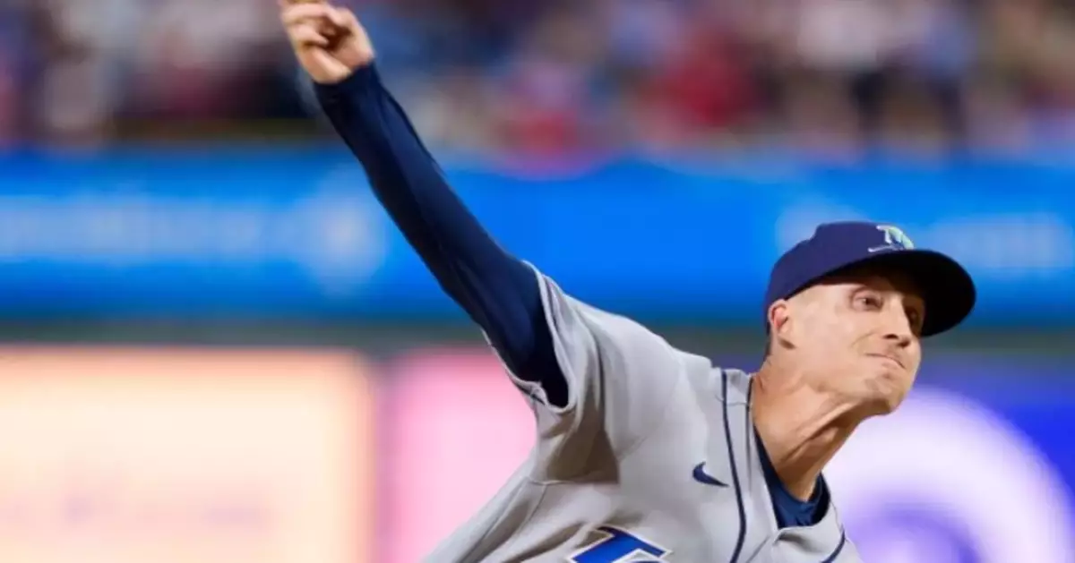 Tampa Bay starter Griffin Jax leaves after taking line drive off lower back