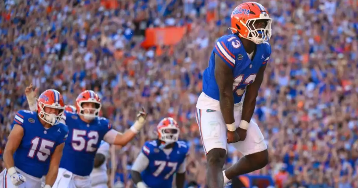 Florida rides win over Rebels to No. 8 ranking in AP Top 25; Texas, Georgia, Notre Dame top 3 again