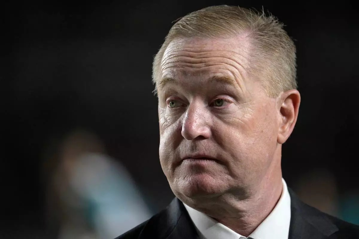 FILE - Florida State athletics director Michael Alford watches from the sideline before an NCAA college football game against Duke, Saturday, Oct. 21, 2023, in Tallahassee, Fla. (AP Photo/Phelan M. Ebenhack, File)