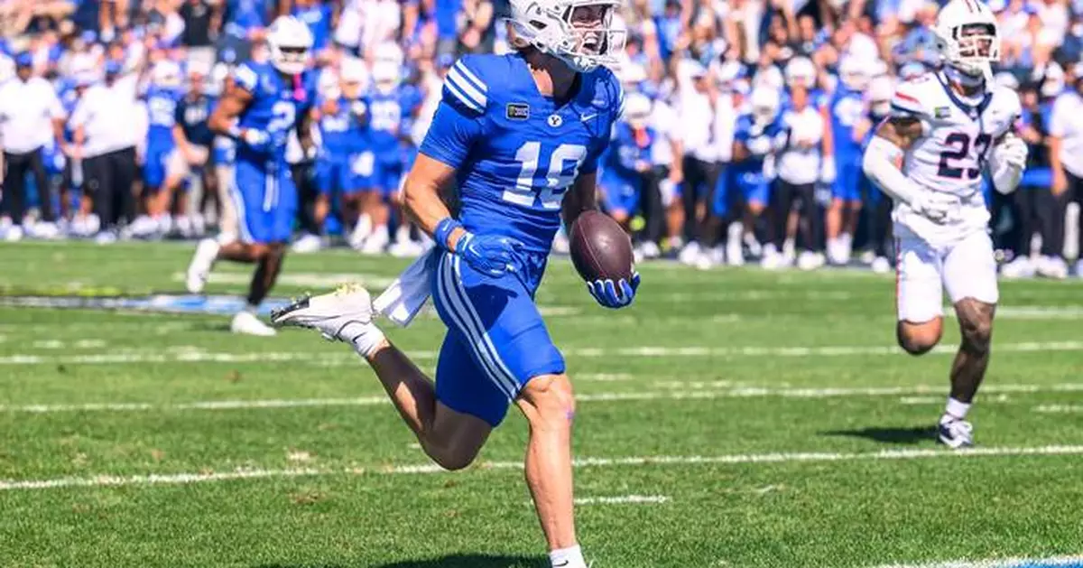 Bear Bachmeier throws 3 TDs as No. 15 BYU beats Arizona 28-17