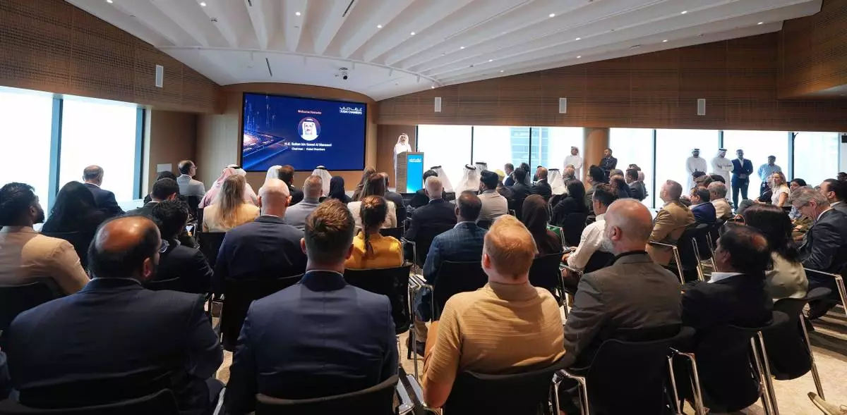 H.E. Eng. Sultan bin Saeed Al Mansoori speaking during the launch of the training programme (Photo: AETOSWire)