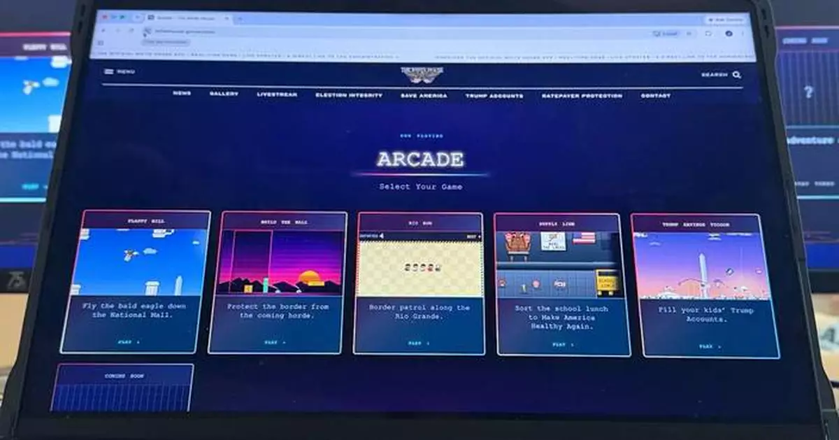 White House website debuts 5 retro arcade video games that promote Trump's agenda