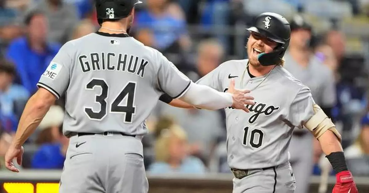 Meidroth, Grichuk hit 3-run shots, White Sox beat Royals 14-11 to remain a game back in AL Central