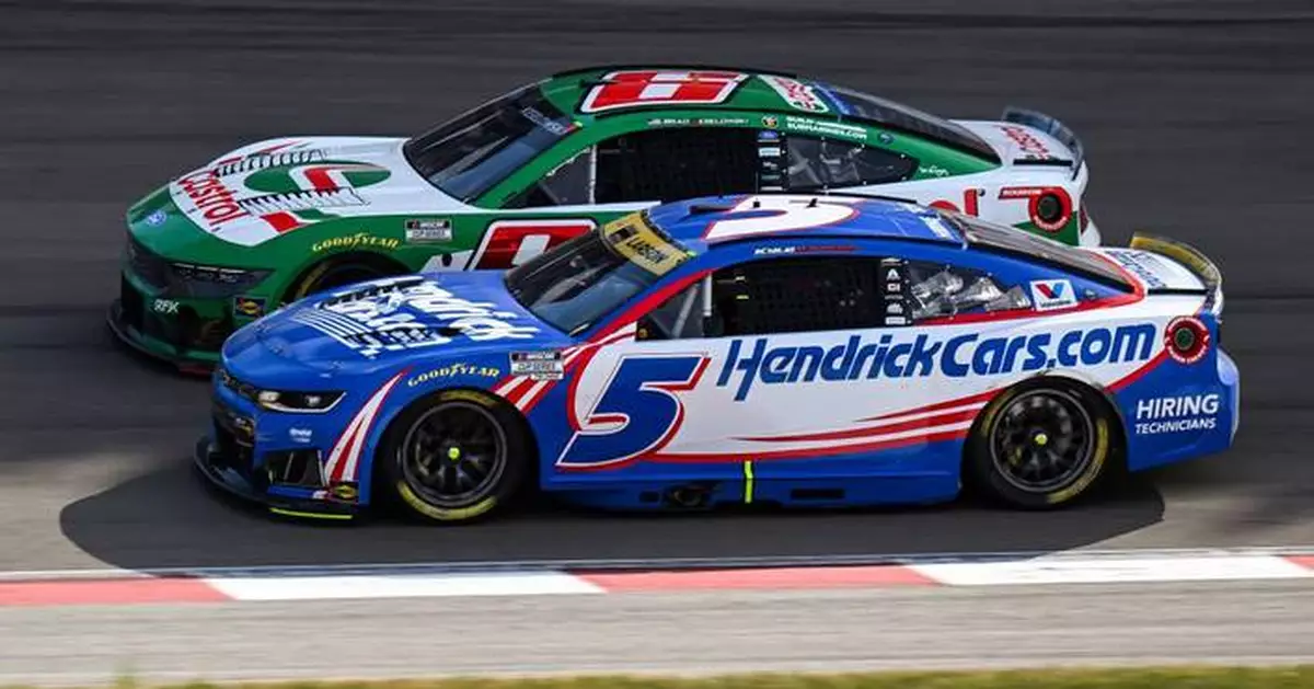 Larson leads Hamlin by single point in Cup Series playoffs as rainout sets Kansas starting lineup