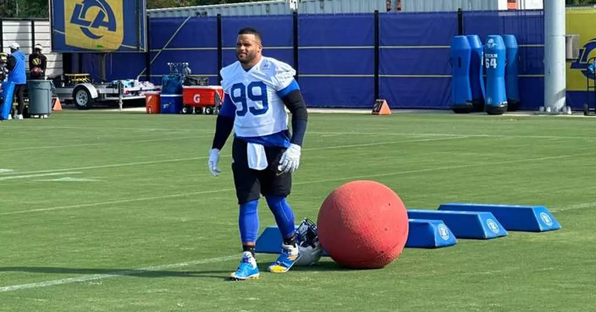 Aaron Donald pleased with how return to field is going, mum on status for Rams' season opener