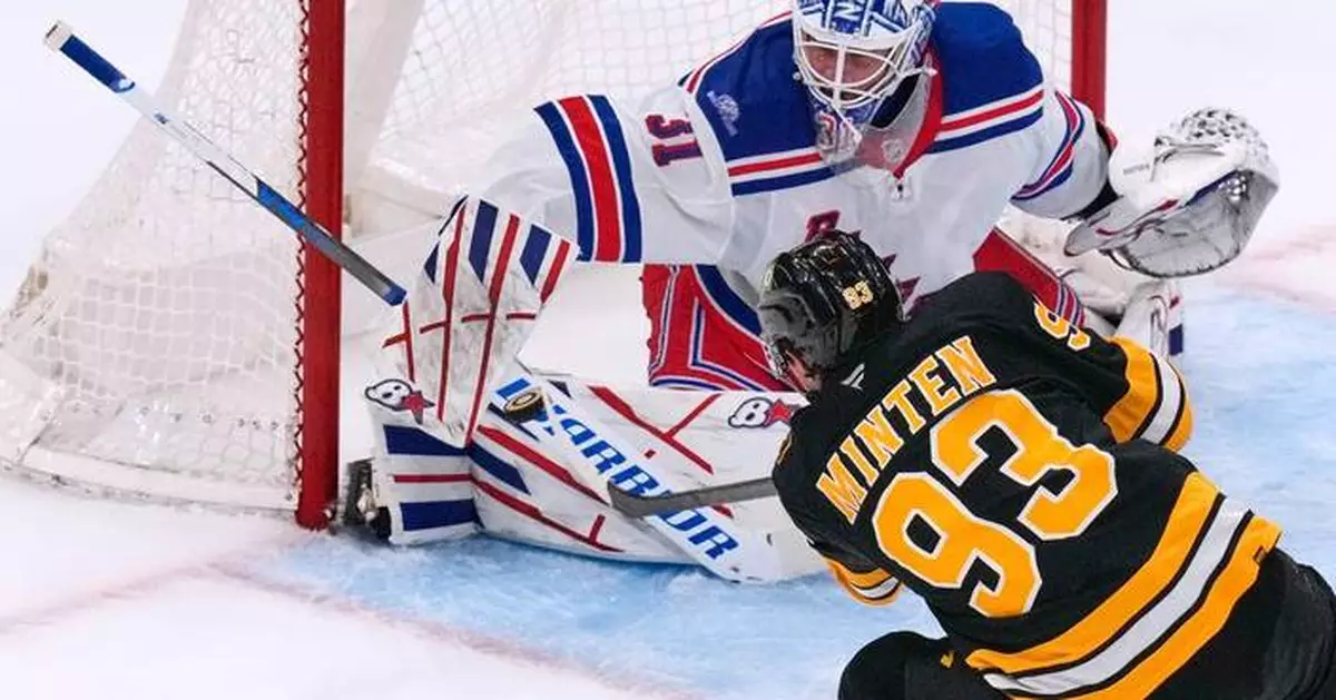Fraser Minten shines as late surge lifts the Bruins past the Rangers 3-0