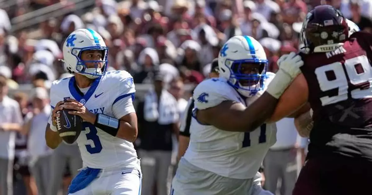 Kentucky stuns No. 9 Texas A&M 31-21 in coach Will Stein's first road game