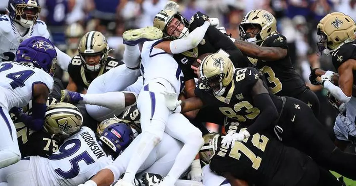 Tyler Shough and the Saints produce two big drives at the end to topple the Ravens 24-17