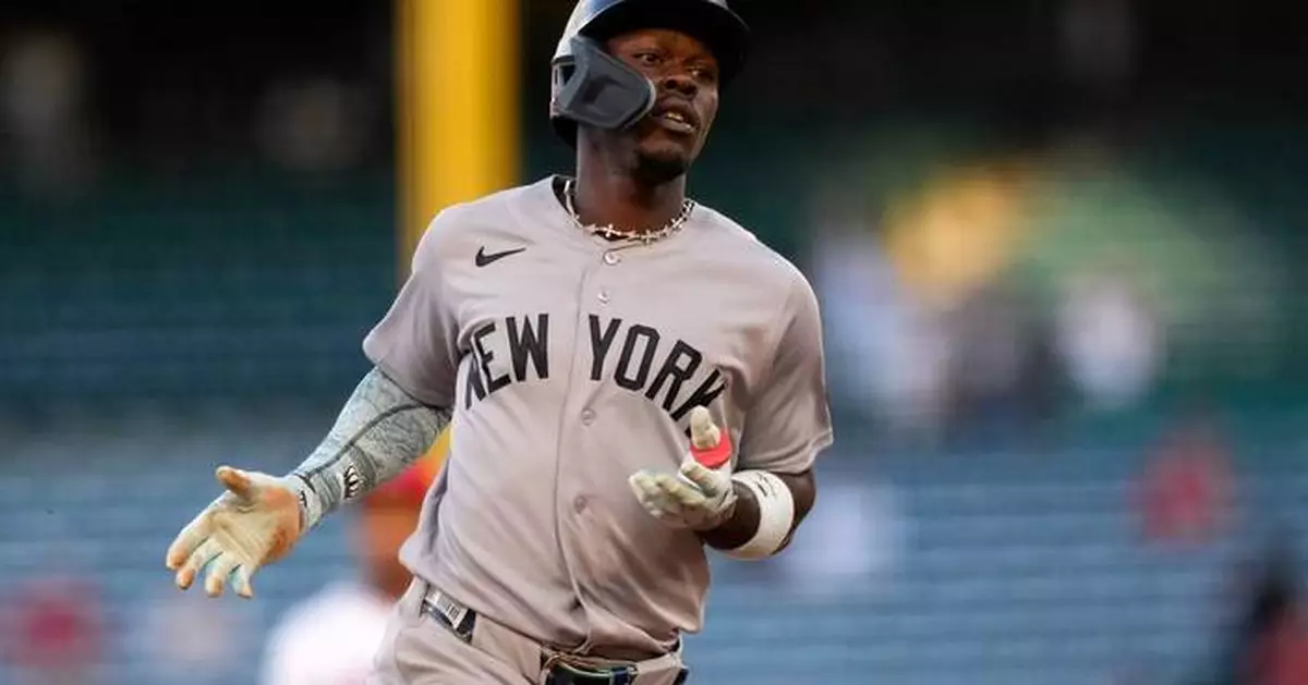 Spencer Jones and Jazz Chisholm Jr. homer early to back Gerrit Cole in Yankees' 7-3 win over Angels
