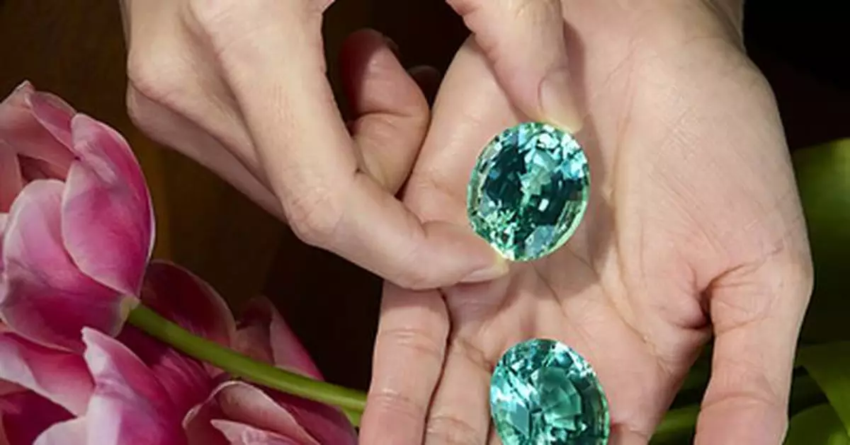 The World's Largest Matched Pair Of Flawless, Unheated Paraiba Tourmalines Go To Auction At Sotheby's