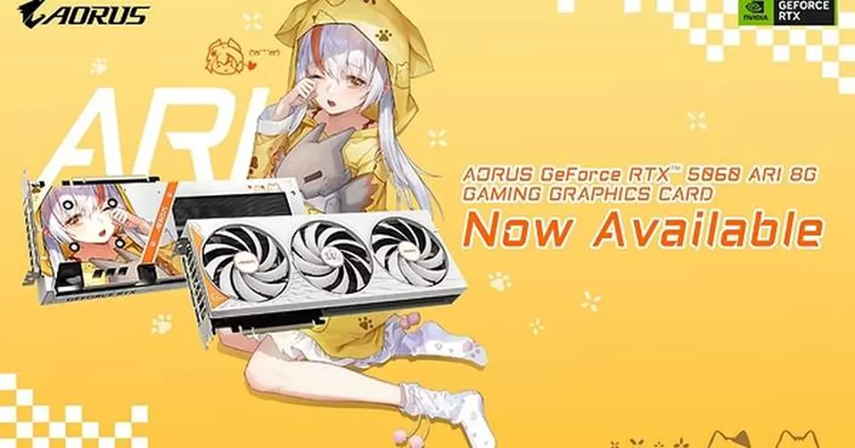 GIGABYTE Announces AORUS GeForce RTX™ 5060 ARI Edition Graphics Card is Available